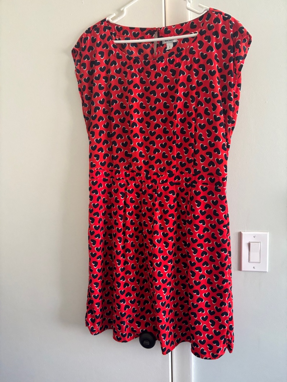 Old Navy Red-Orange Heart Print Dress